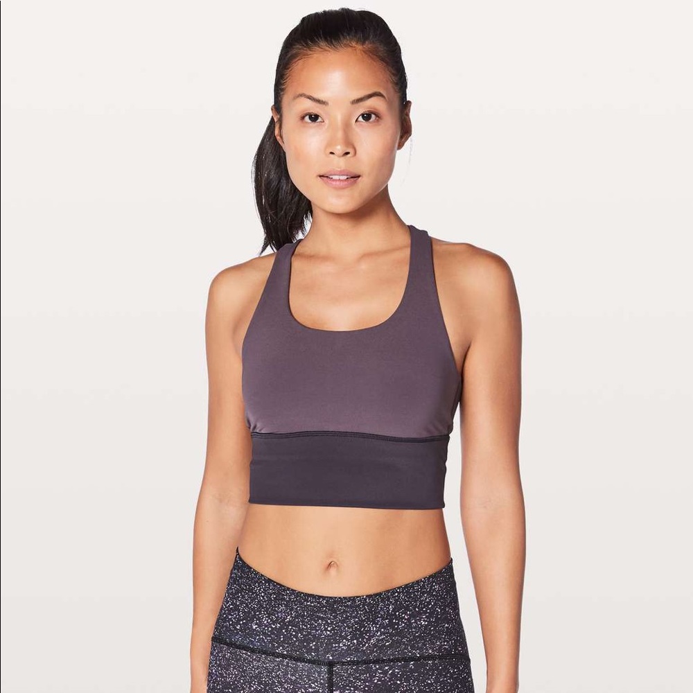 Lululemon Invigorate Bra Long Line Black Currant / Boysenberry - size 2